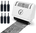 Identity Protection Roller Stamps Kit | Office Confidential ID Blackout Security, Anti Theft and Privacy Safety