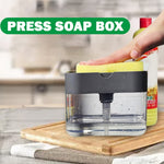 ADMARC Innovative Soap Dispenser and Sponge Holder saves washing time.
