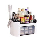 Multi-functional Kitchen Rack Condiment Storage Box | Spice Box Rack | Seasoning Bottle Storage Box Kitchen Organizer Holder | Plastic Kitchen Supplies